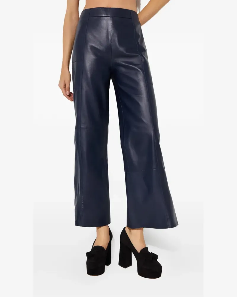 AERON Hose aus Leder - Blau Blau