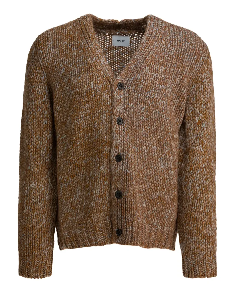 NN 07 Geknöpfter Cardigan - Braun Braun