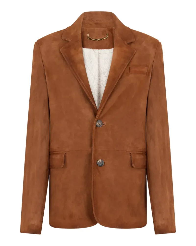 Golden Goose Jacke aus braunem, gewachstem Wildleder Braun