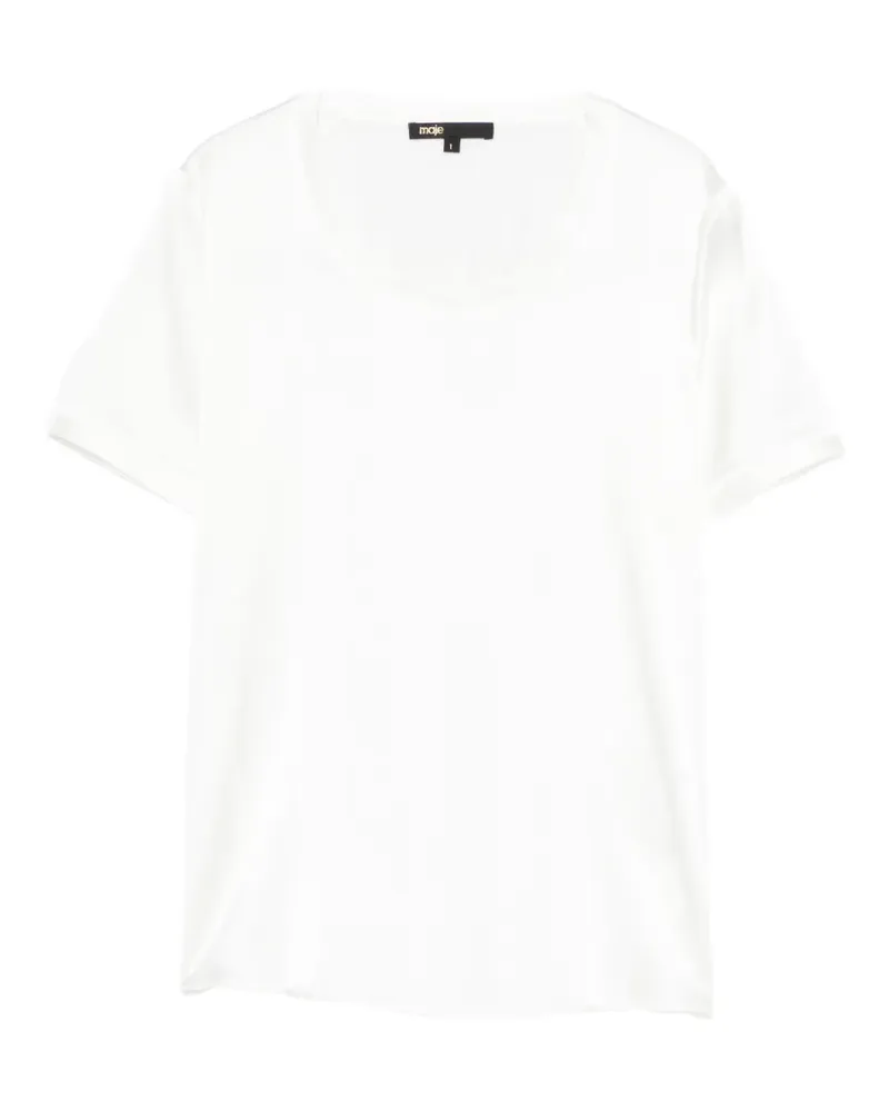 Maje T-Shirt mit Rundhalsausschnitt - Weiß Weiß