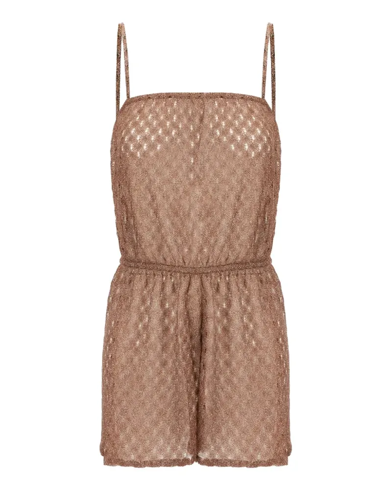 Missoni crochet-knit playsuit - Braun Braun