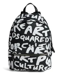 Dsquared2 Rucksack mit Logo-Print Schwarz