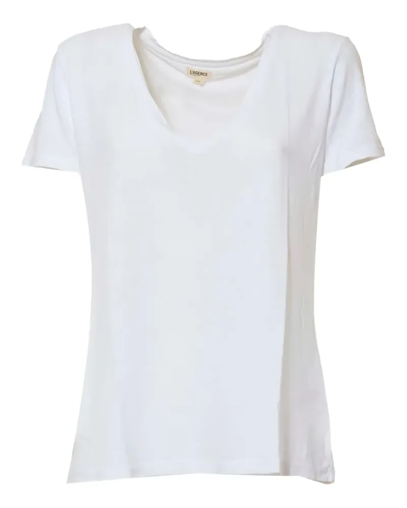 L'Agence T-Shirt aus Jersey - Weiß Weiß