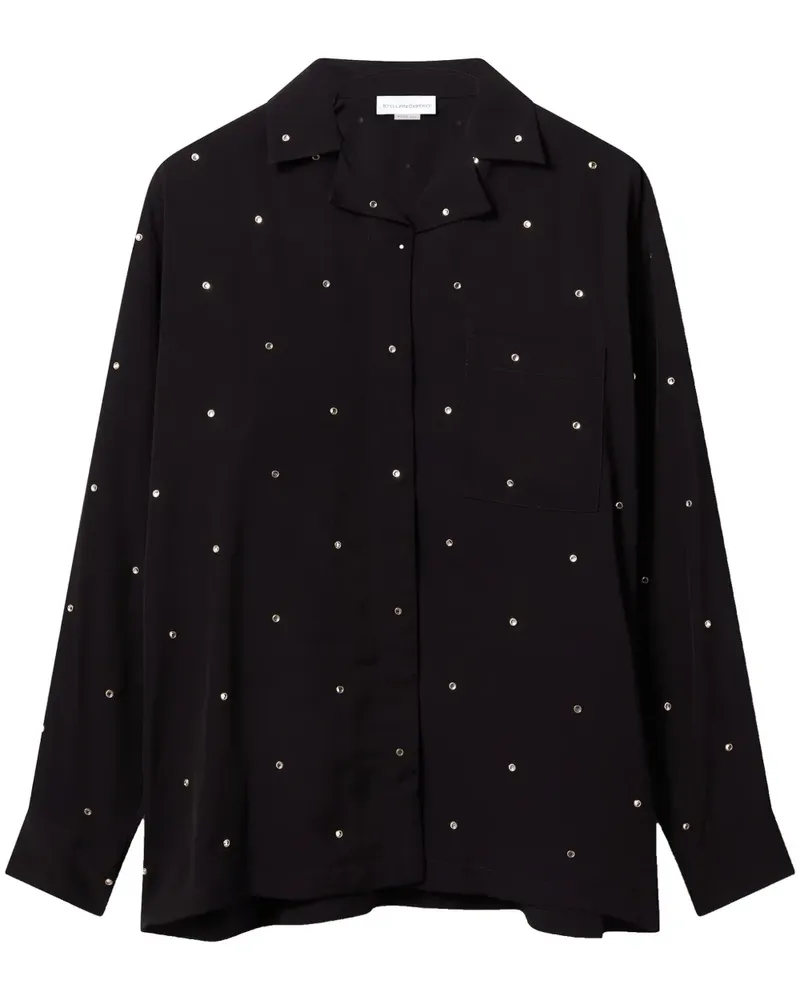 Stella McCartney Hemd mit Kristallen - Schwarz Schwarz