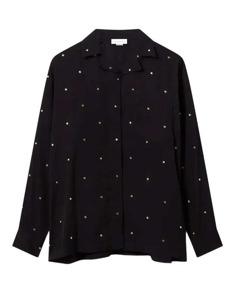 Stella McCartney Hemd mit Kristallen - Schwarz Schwarz