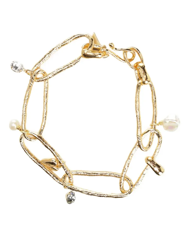 forte_forte Strukturiertes Kettenarmband - Gold Gold