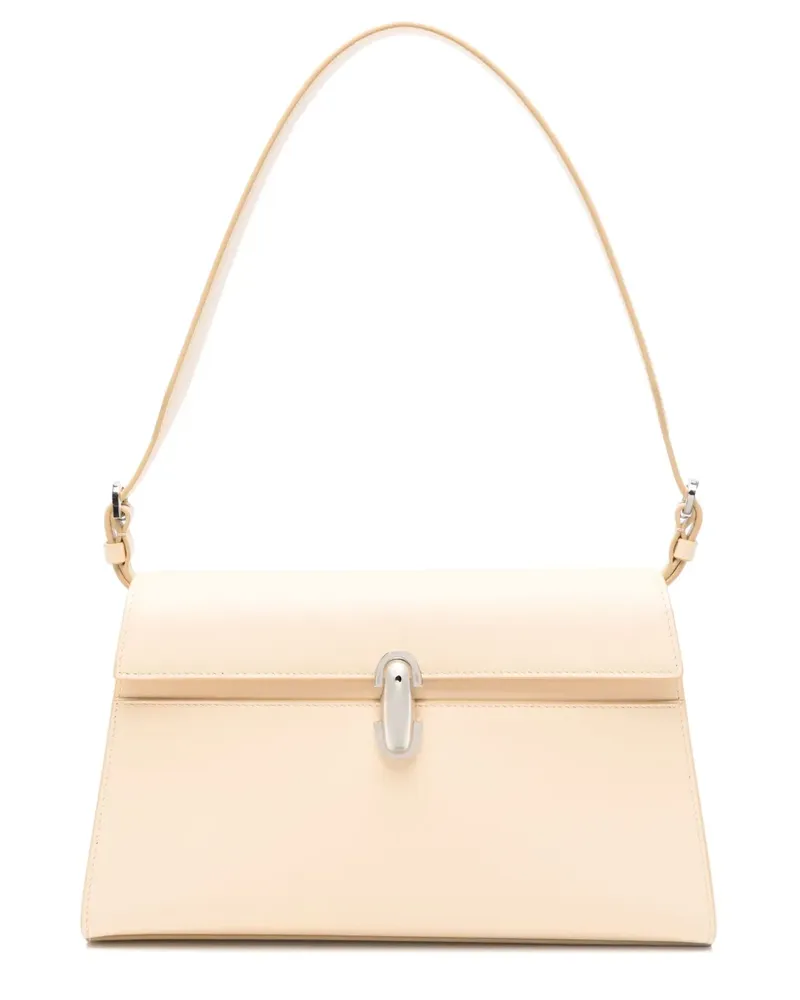 SAVETTE Schultertasche aus Leder - Nude Nude