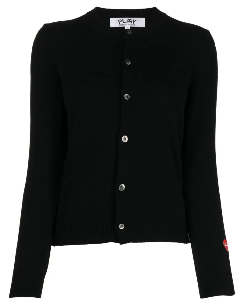 Comme des Garçons x The Artist Invader Cardigan mit Pixel-Applikation - Schwarz Schwarz