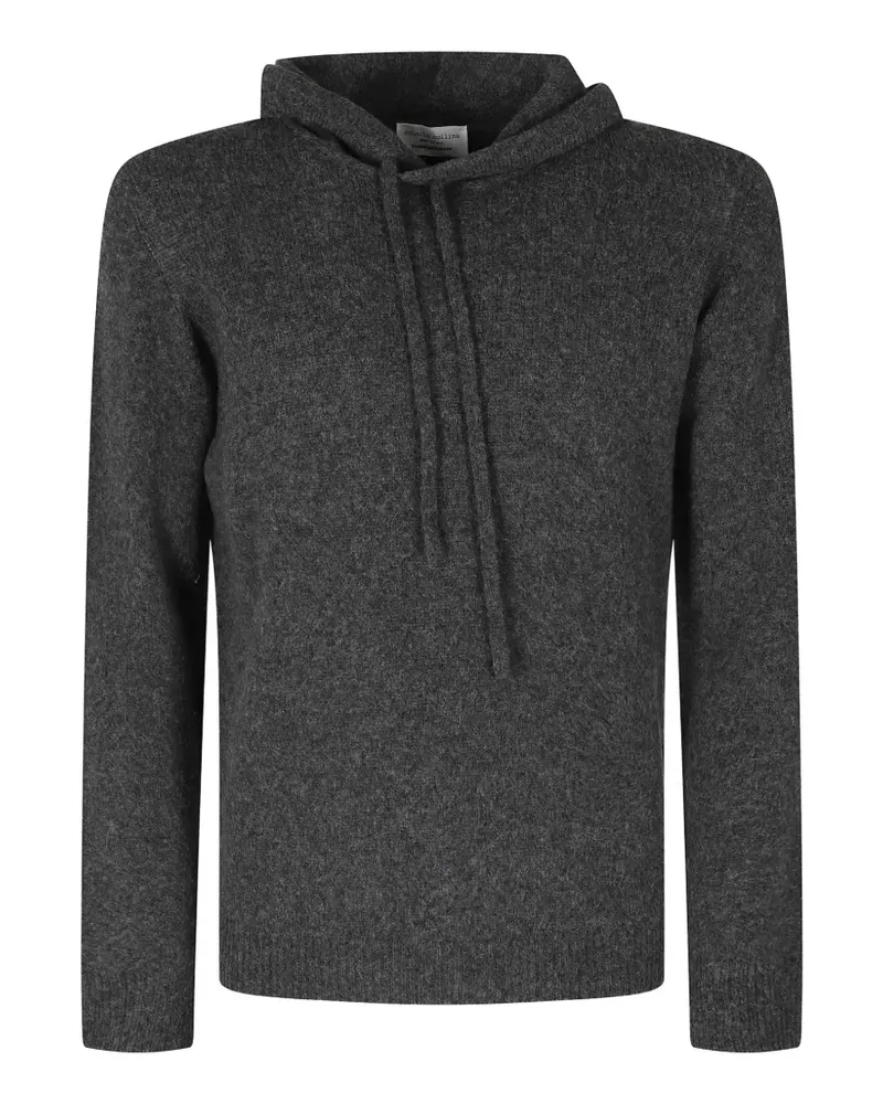 Roberto Collina Gestrickter Hoodie - Grau Grau