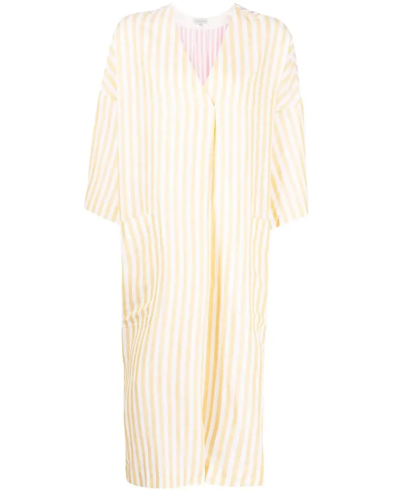 Lee Mathews Gestreiftes Hope Kleid - Gelb Gelb