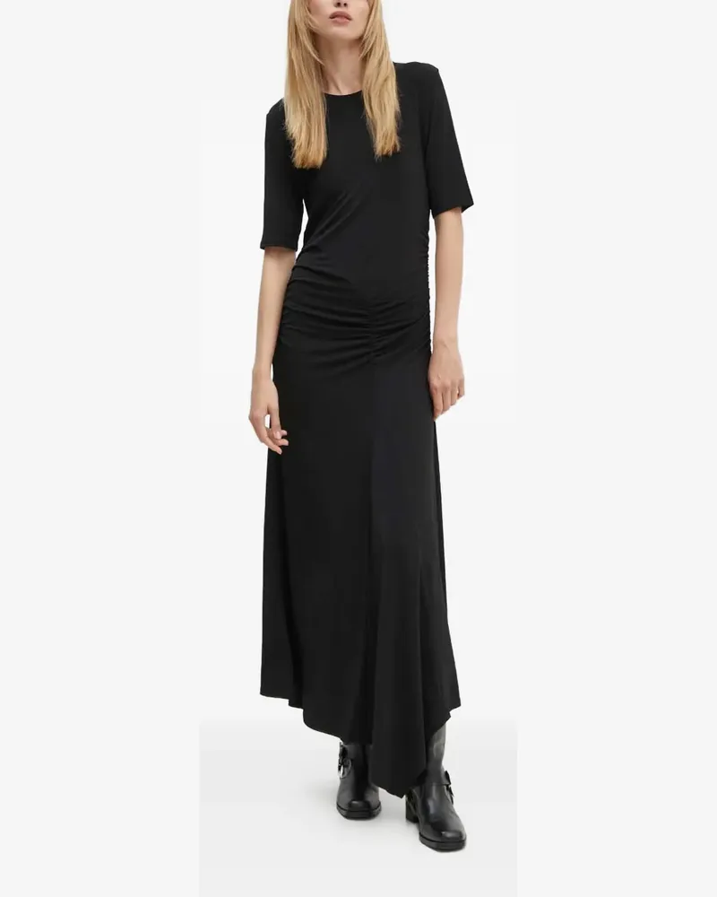 Gestuz Kurzärmeliges MailyGZ Maxikleid - Schwarz Schwarz