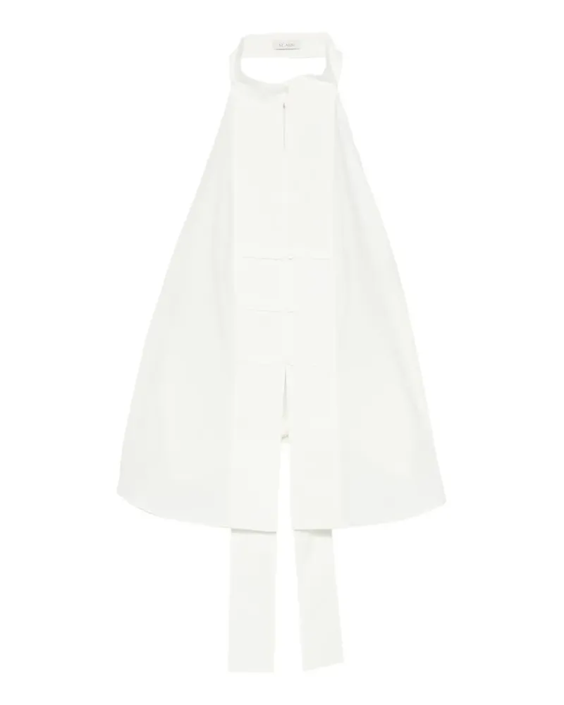 St. Agni Neckholder-Top mit Knopfdetail - off white - Weiß Weiß