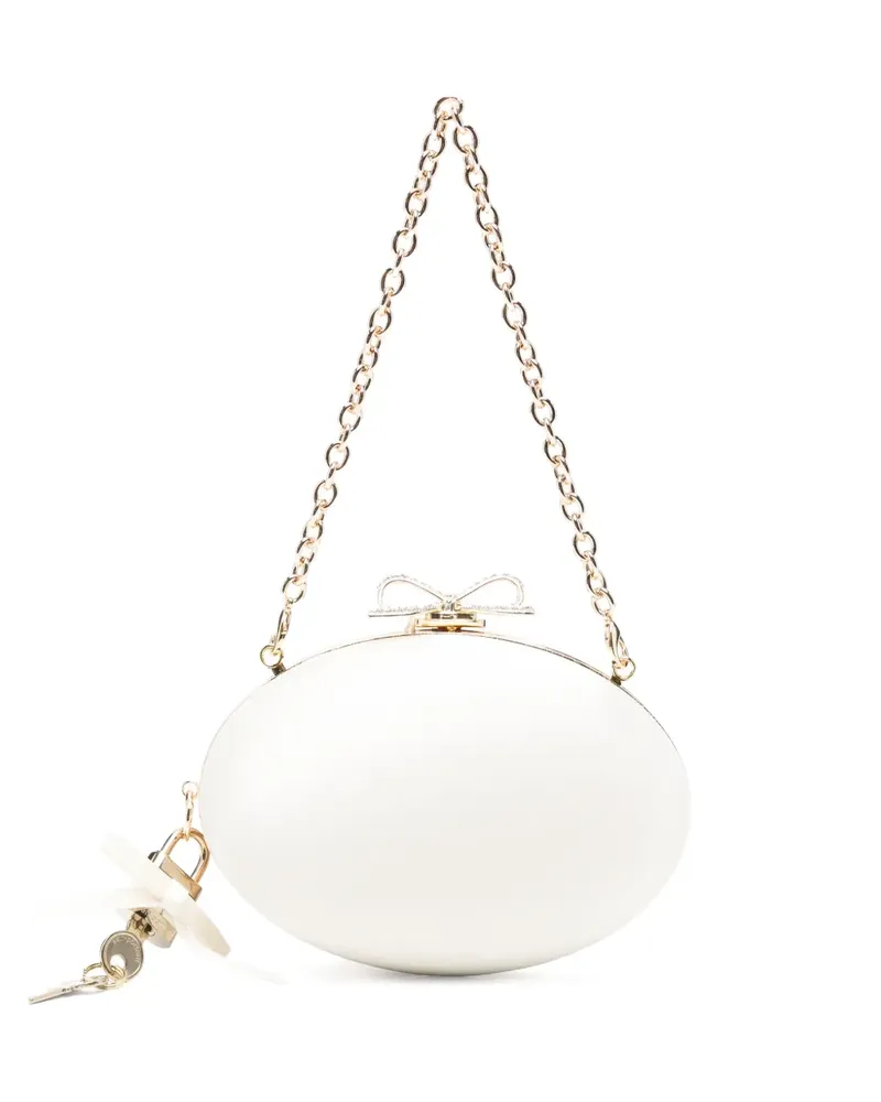 Self-Portrait Clutch mit Schleifendetail - Nude Nude