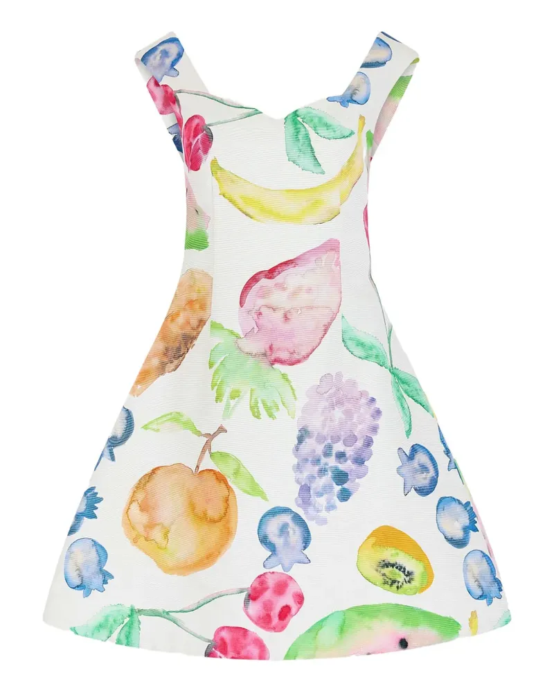 Rosie Assoulin Minikleid mit Früchte-Print - Weiß Weiß