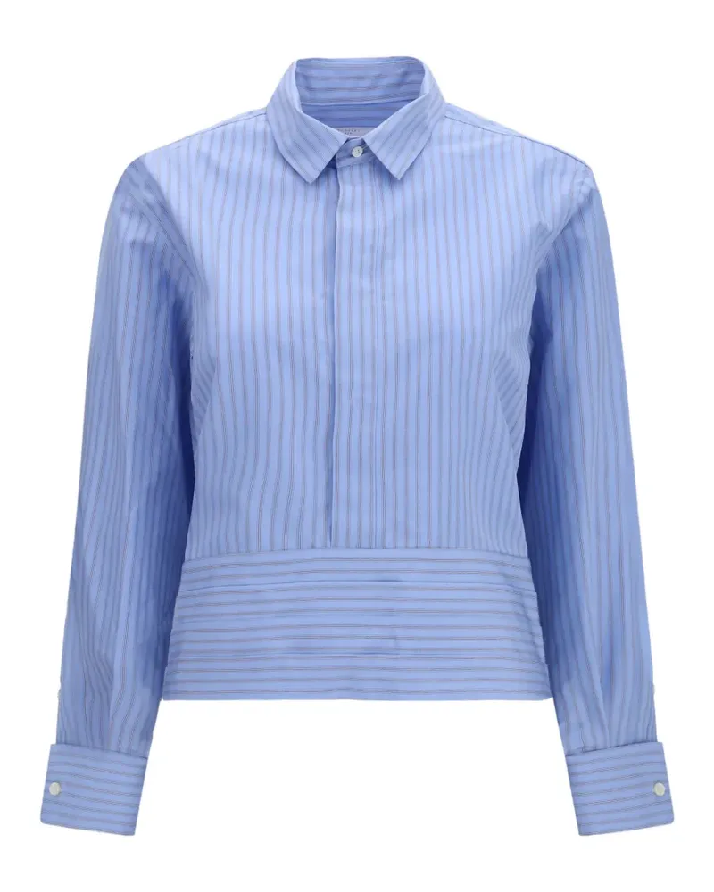 Sacai Gestreiftes Hemd mit Schnallenverschluss - Blau Blau