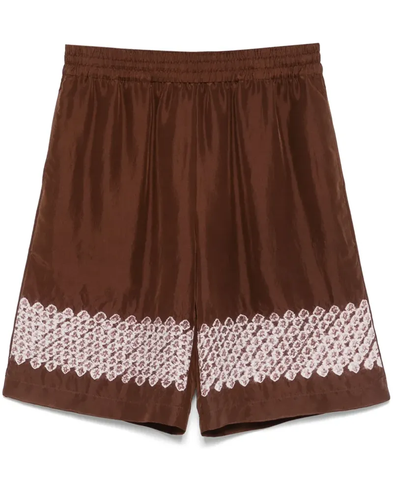 Feng Chen Wang Shorts mit grafischem Print - Braun Braun