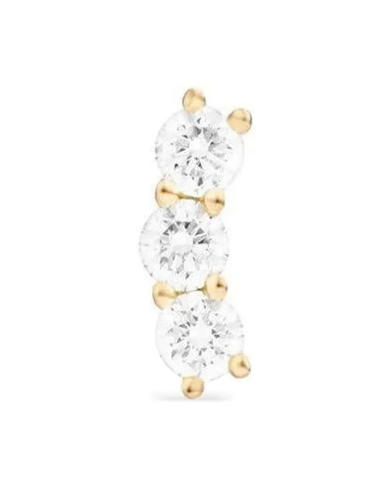 Melissa Kaye 18kt Triplet Gelbgoldohrstecker mit Diamant Gold