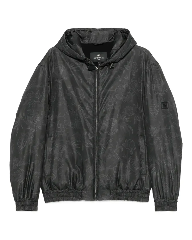 Etro paisley-print hooded jacket - Grau Grau