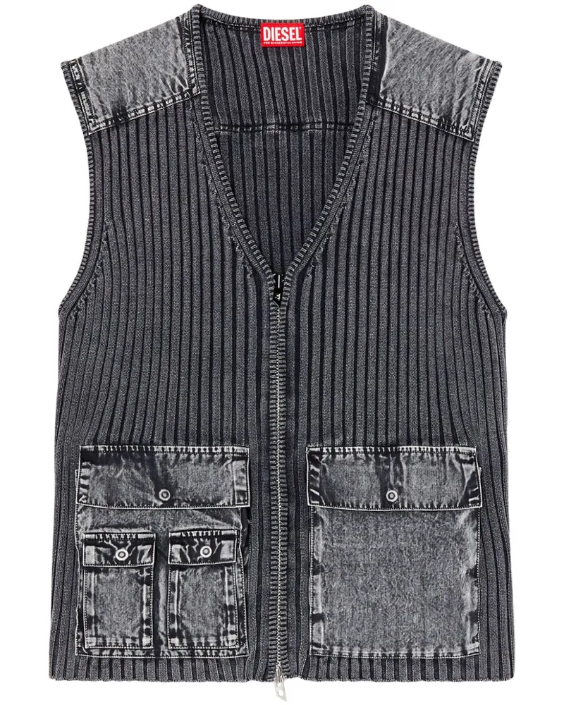 Diesel K-Margie Weste - Grau Grau
