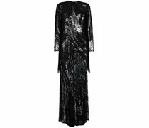 Abendkleid mit Perlen - Schwarz