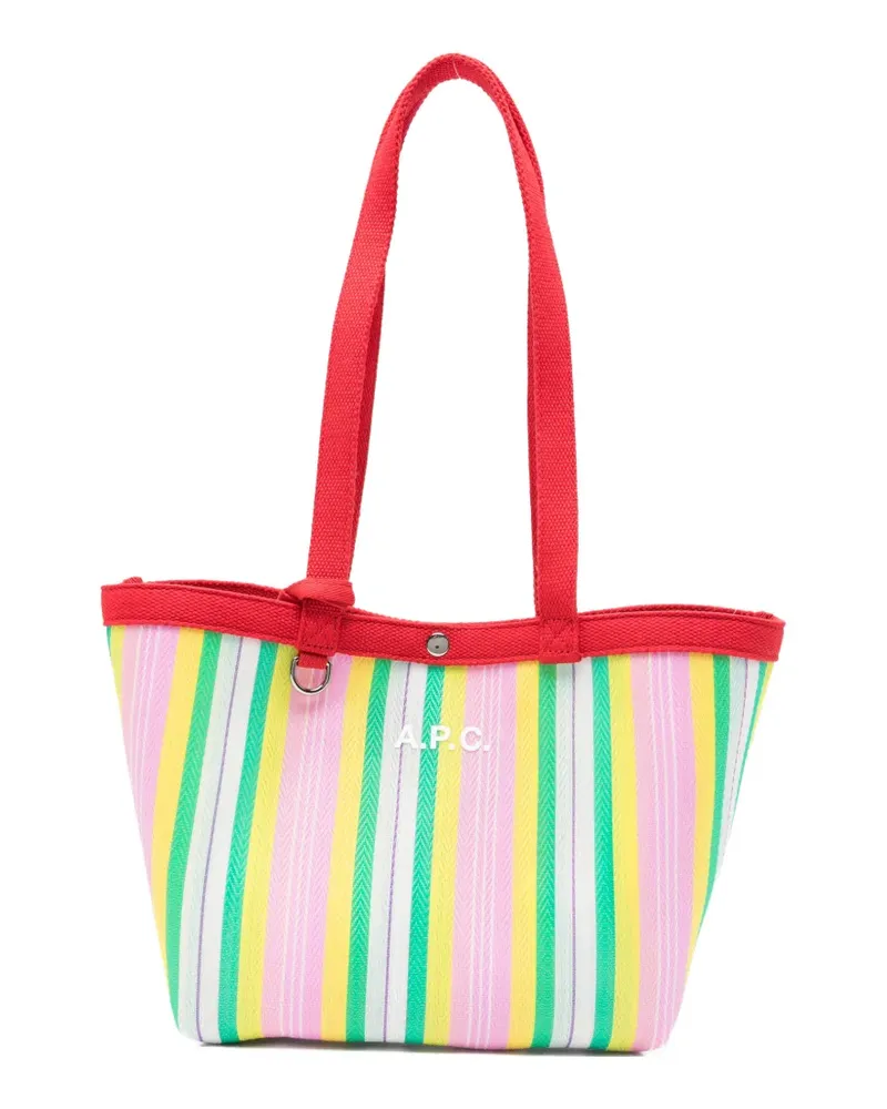 A.P.C. striped shoulder bag - Rosa Rosa
