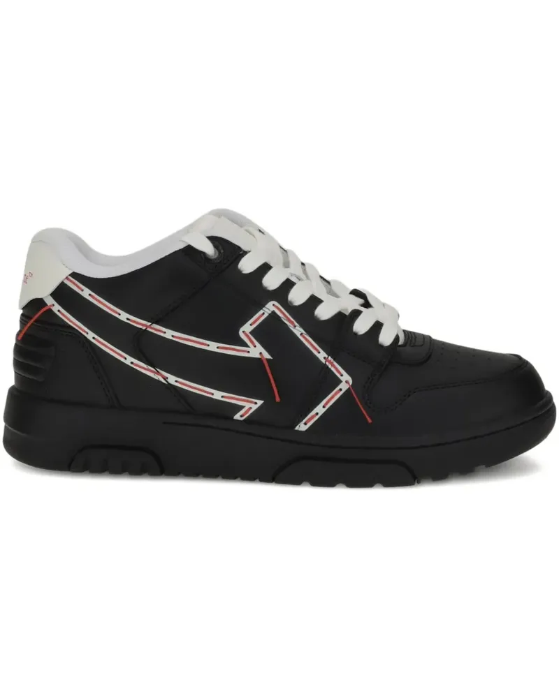 OFF-WHITE arrow-detail leather sneakers - Schwarz Schwarz