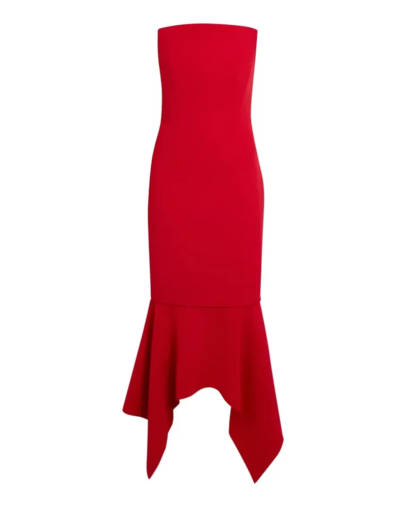 Safiyaa Tegan asymmetric midi dress - Rot Rot