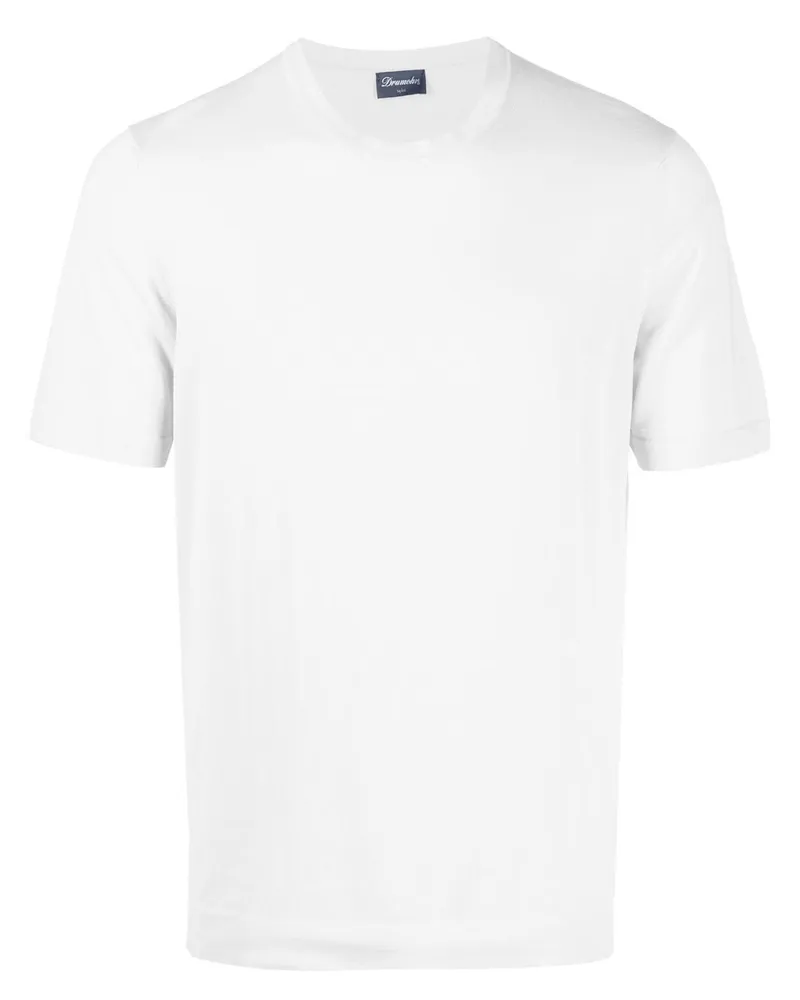 Drumohr  T-Shirt mit Rundhalsausschnitt Grau