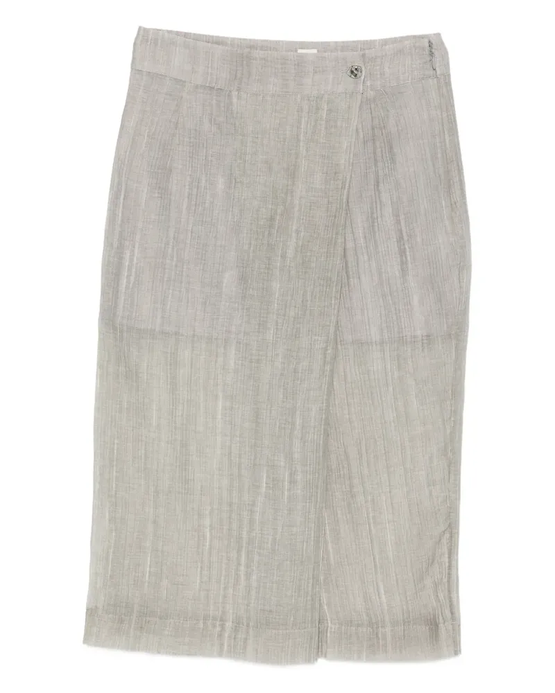 The Garment Delfi button wrap midi skirt - Grau Grau