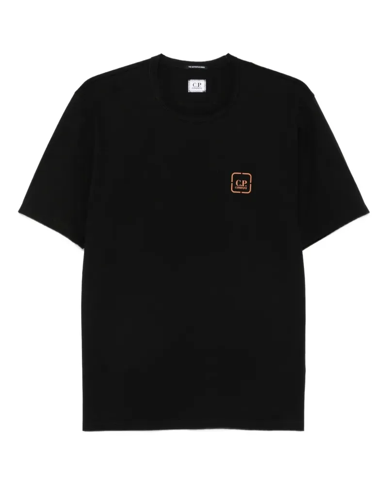 C.P. Company T-Shirt mit eckigem Logo - Schwarz Schwarz