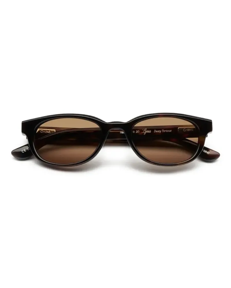 CHIMI Lyra Sonnenbrille mit rundem Gestell - Braun Braun