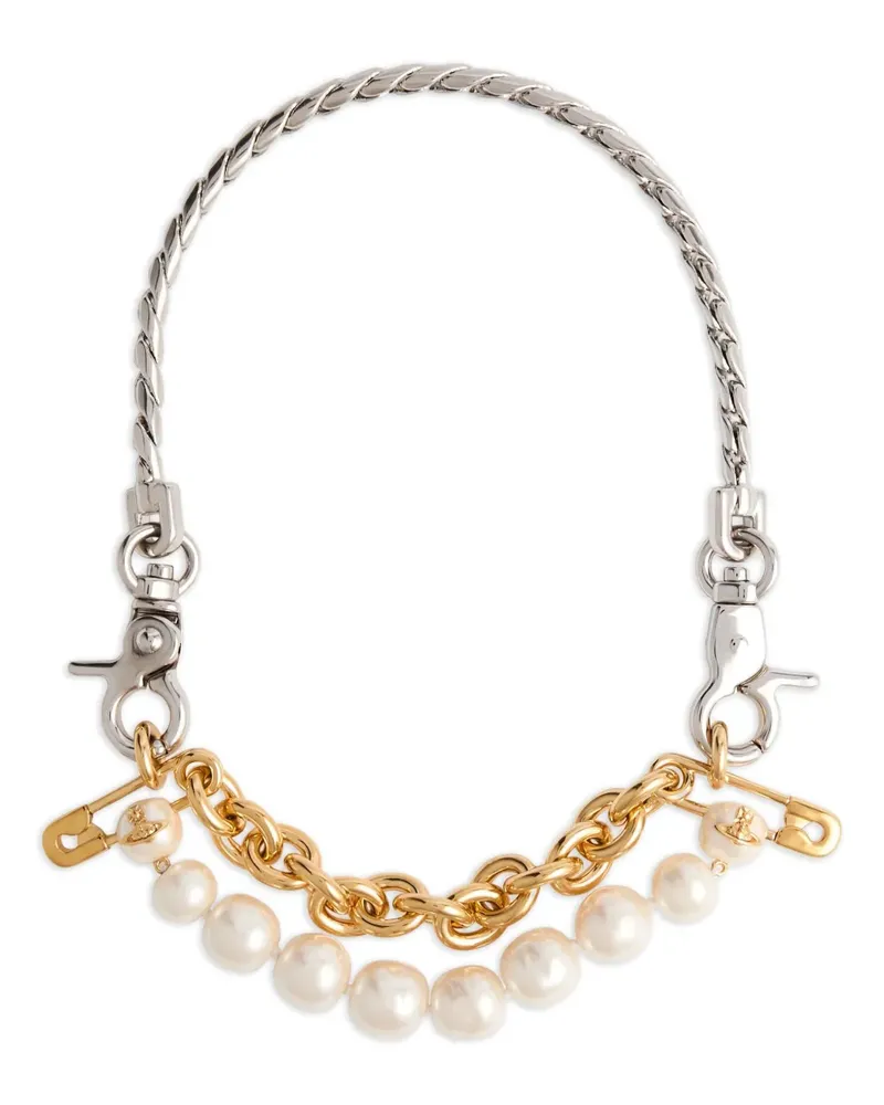 Vivienne Westwood Claude Halskette mit Perlen - Gold Gold