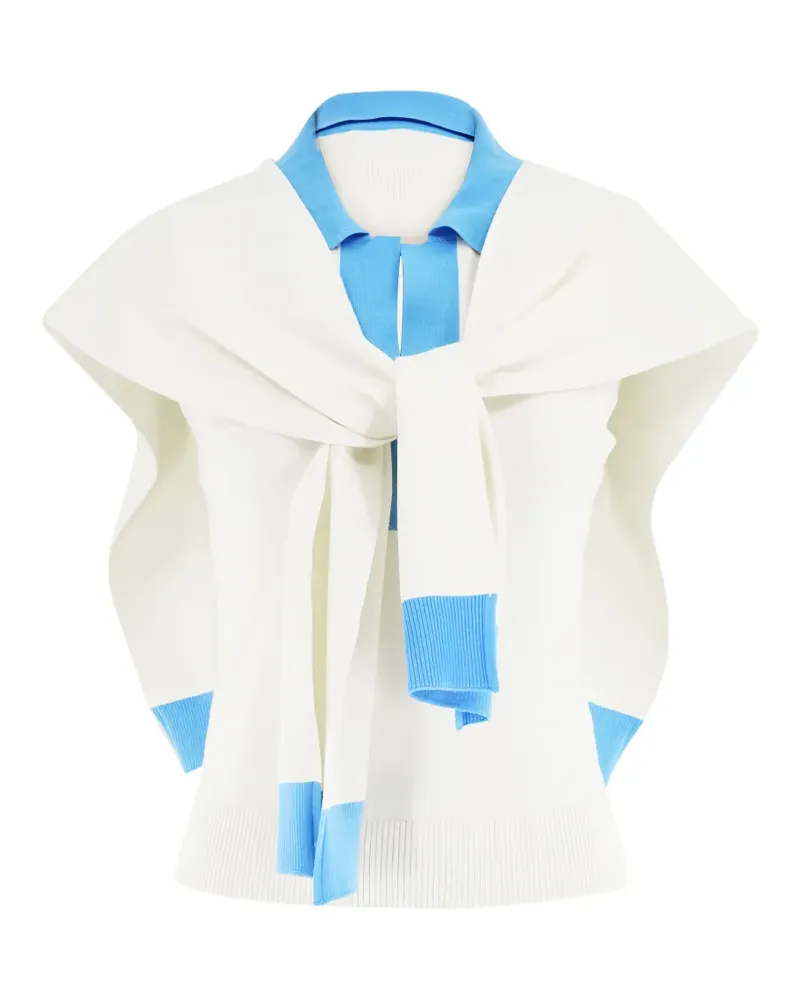 Monse layered-effect polo sweater - Nude Nude