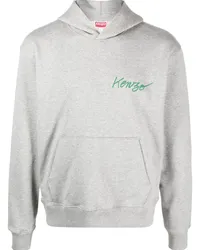 Kenzo Melierter Hoodie mit Print Grau