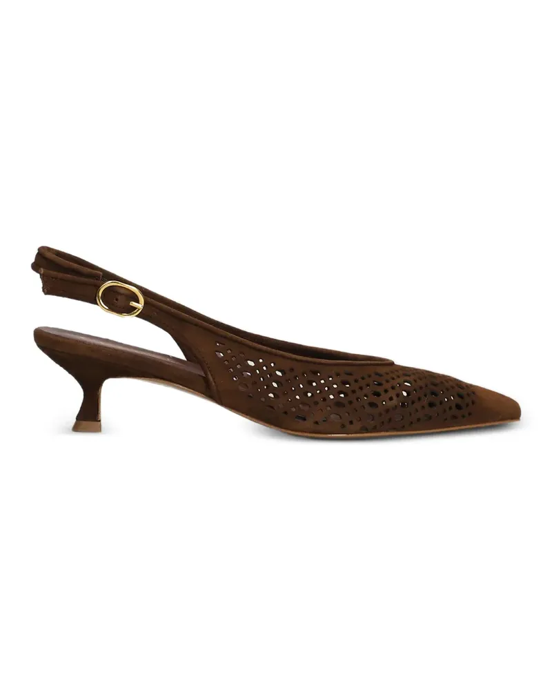 Bianca Di perforated slingback pumps - Braun Braun