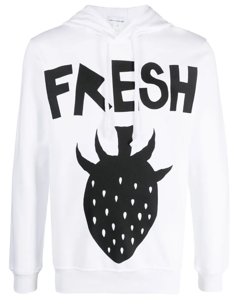 Comme des Garçons Hoodie mit grafischem Print - Weiß Weiß