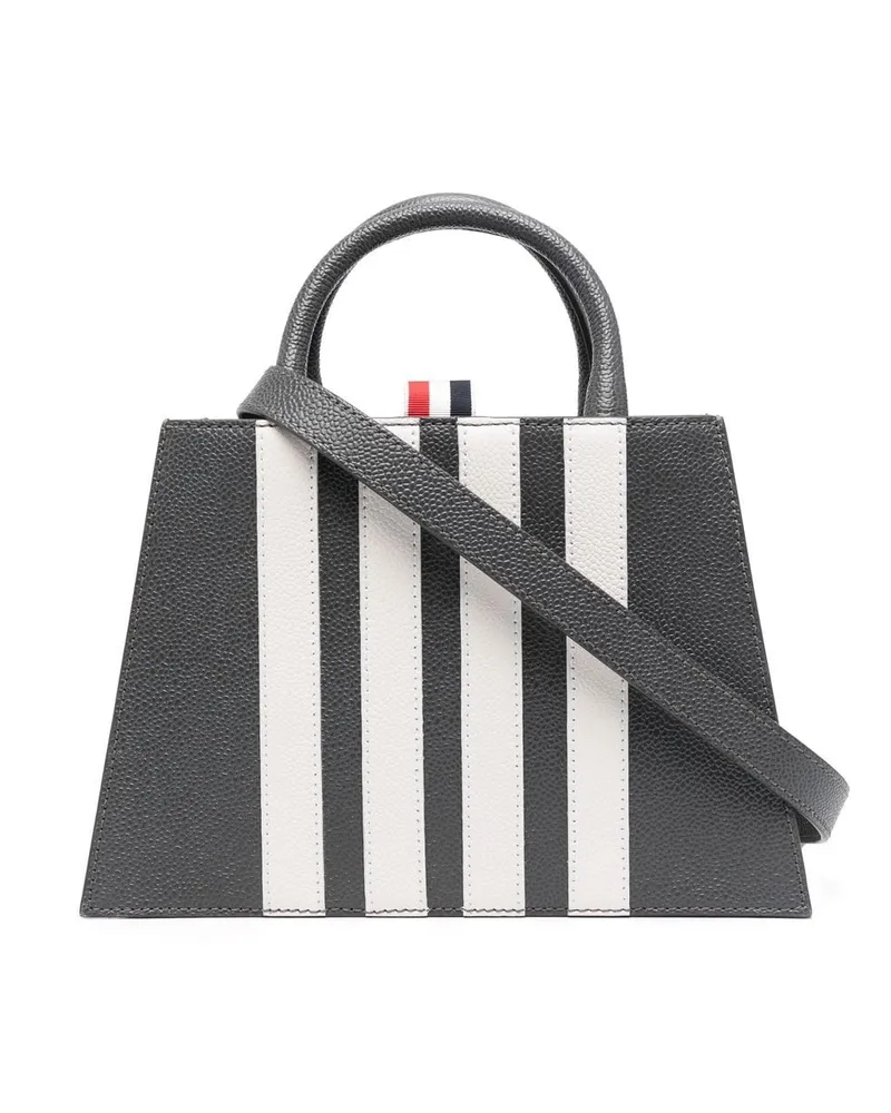 Thom Browne Handtasche mit Streifen - Grau Grau