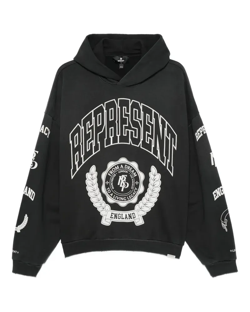 REPRESENT Hoodie mit grafischem Print - Schwarz Schwarz