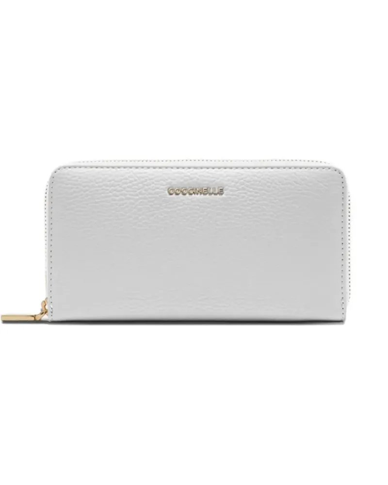 Coccinelle leather zip wallet - Weiß Weiß