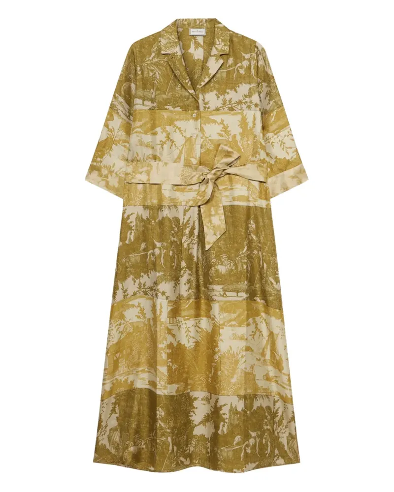 Pierre-Louis Mascia Aloe Maxikleid aus Seide - Gelb Gelb