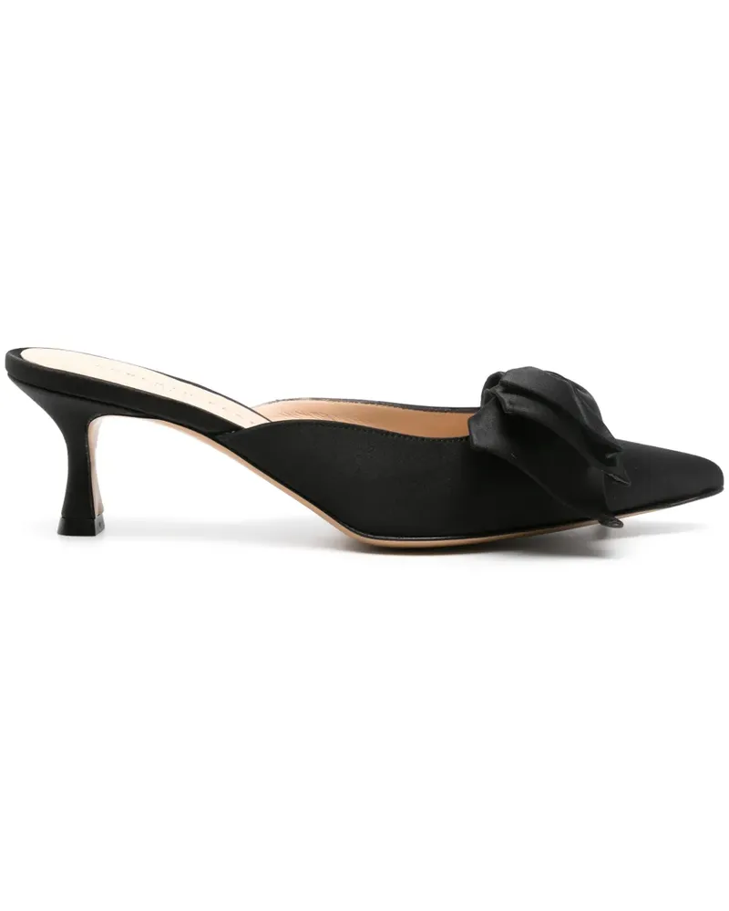 FESTA Milano Solis Mules mit Schleifendetail 50mm - Schwarz Schwarz