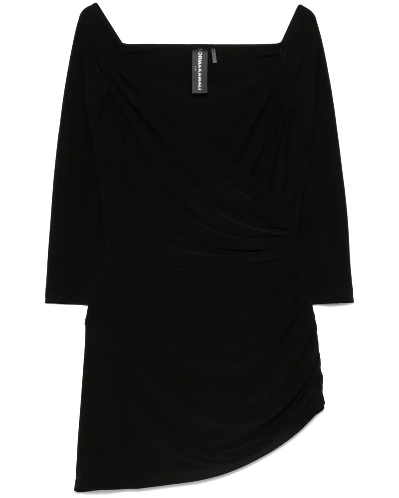 Norma Kamali Schulterfreies Kleid - Schwarz Schwarz