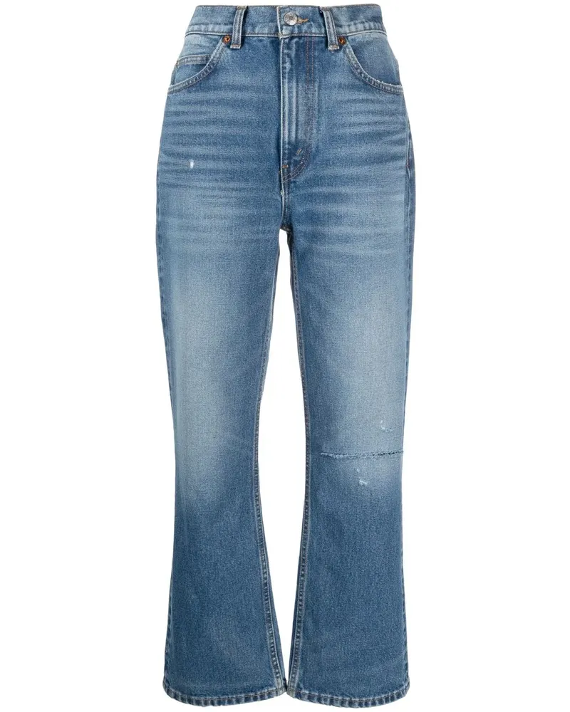 RE/DONE Schlagjeans mit hohem Bund - Blau Blau
