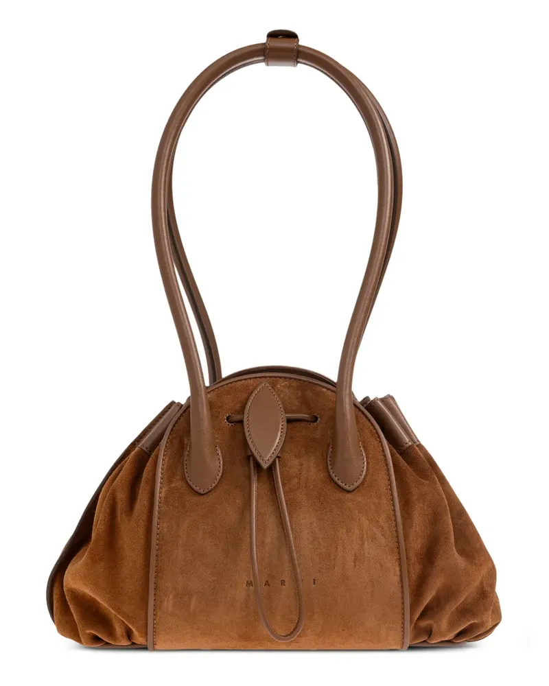 Marni Tulipea Schultertasche mit Kordelzug - Braun Braun