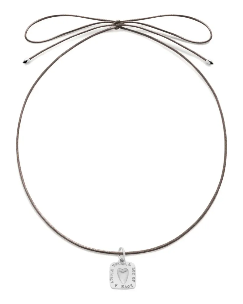 Monica Vinader Love Token Halskette mit Anhänger - Silber Silber