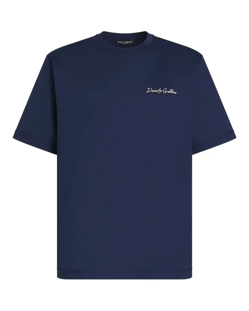 Dolce & Gabbana T-Shirt mit Logo - Blau Blau