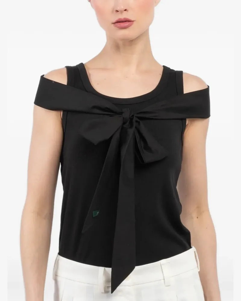 Jejia Top mit Schleifendetail - Schwarz Schwarz