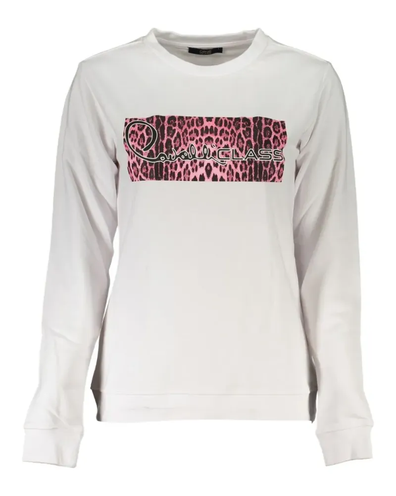 Roberto Cavalli leopard-print logo-print sweatshirt - Nude Nude