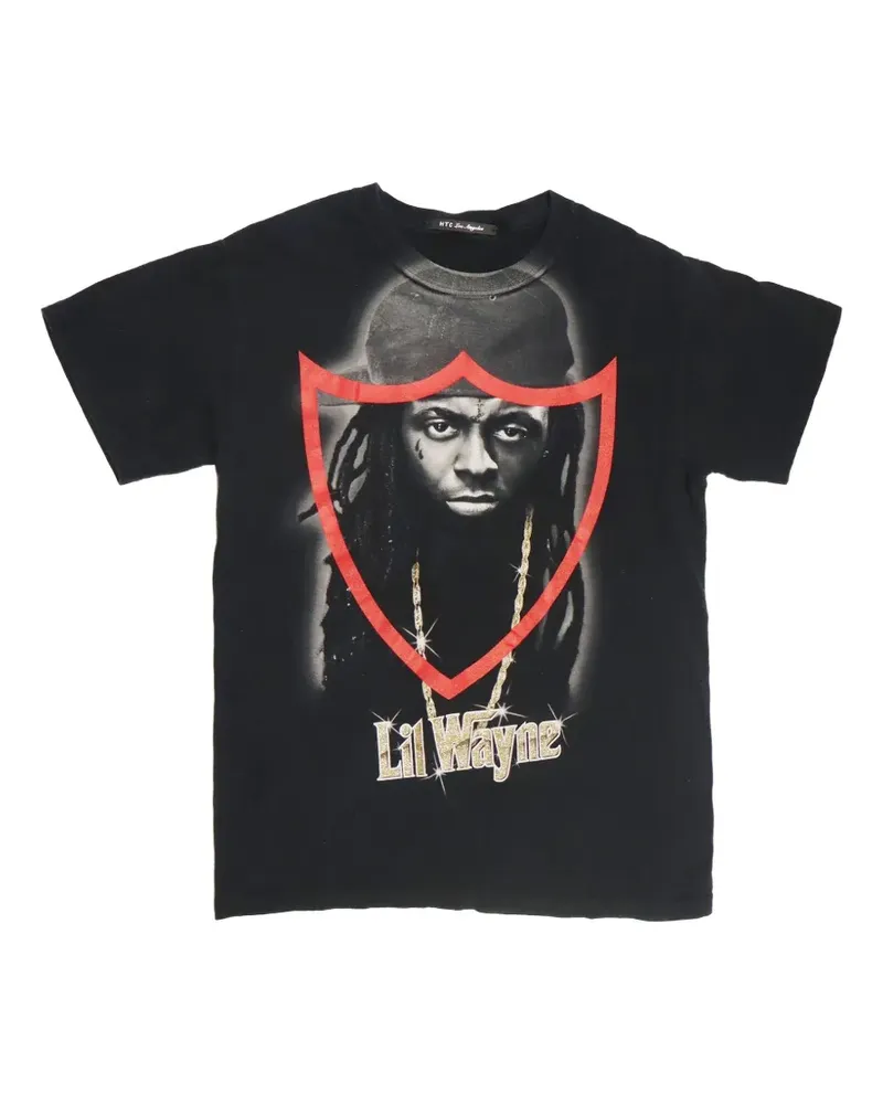 HTC Hollywood Trading Company Lil Wayne print T-shirt - Schwarz Schwarz