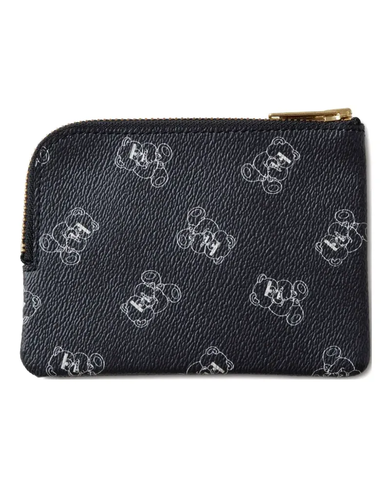 Undercover Clutch mit grafischem Print - Schwarz Schwarz